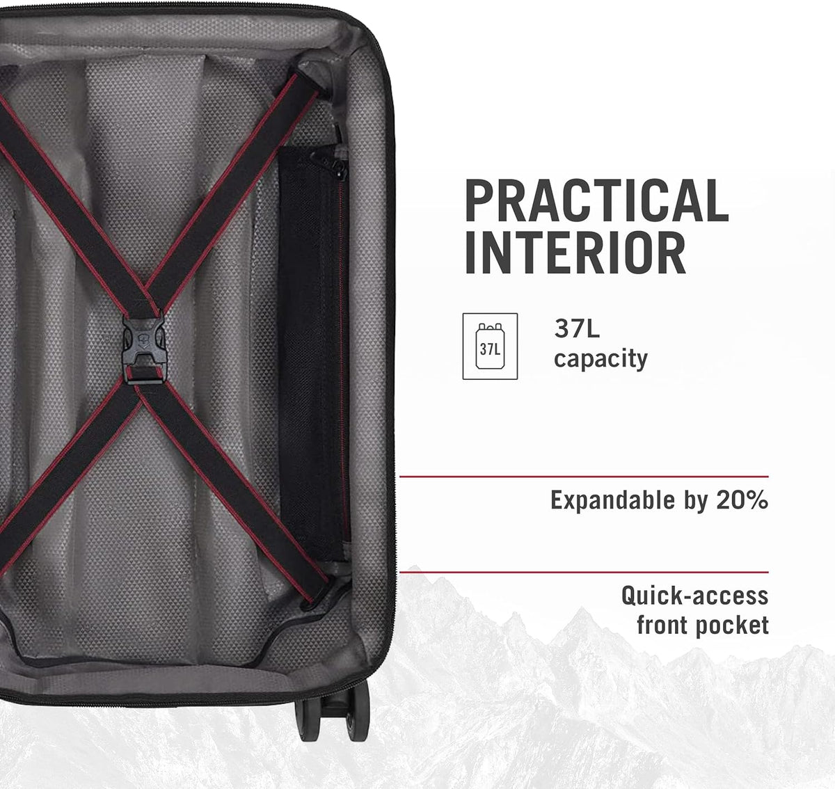 Victorinox Spectra 3.0 Frequent Flyer Carry-On - Modern Hardside Carry-On Luggage - Rolling Suitcase with Spinner Wheels - Holds Travel Accessories - 37 Liters, Red