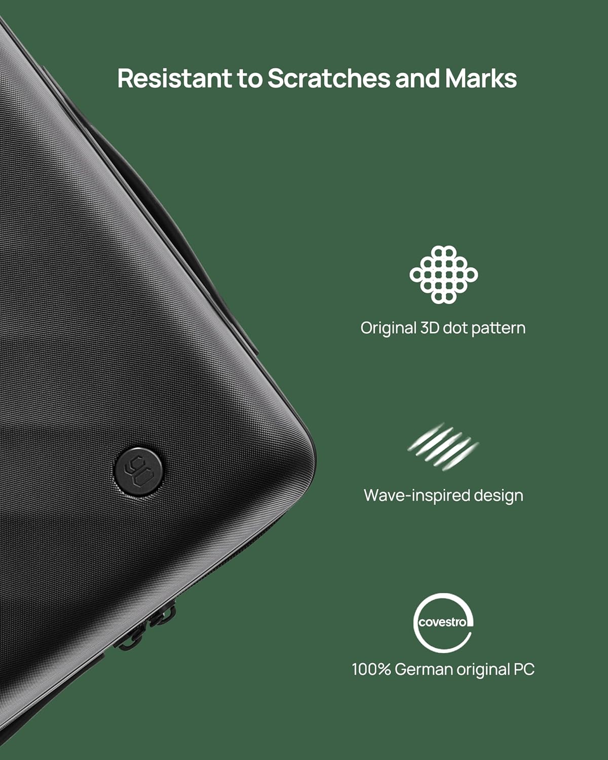 Carry On Suitcase, 20 Inch Carry-On Luggage with Double Spinner Wheels, Anti-Burst Zipper, Hard Case PC Suitcase Carry On, Lightweight Travel Luggage, TSA Approved (Onyx Black, Hudson)