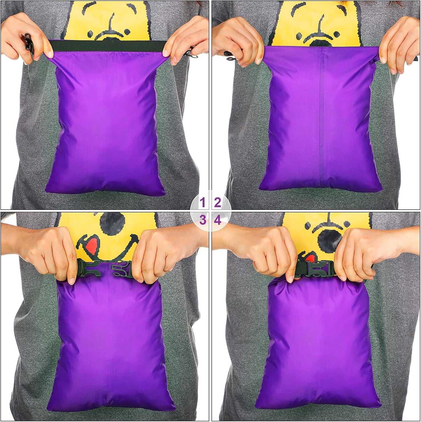 Shappy Waterproof Dry Bag Set 6 Sizes Lightweight Sacks and Long Adjustable Shoulder Strap Outdoor Water Proof Keep Gear Dry Bag Stuff Sacks for Backpacking, Boating, Hiking, Camping