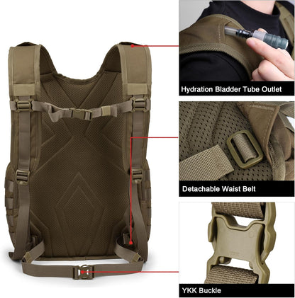Mardingtop 25L Tactical Backpacks Molle Hiking daypacks for Camping Hiking Military Traveling Motorcycle