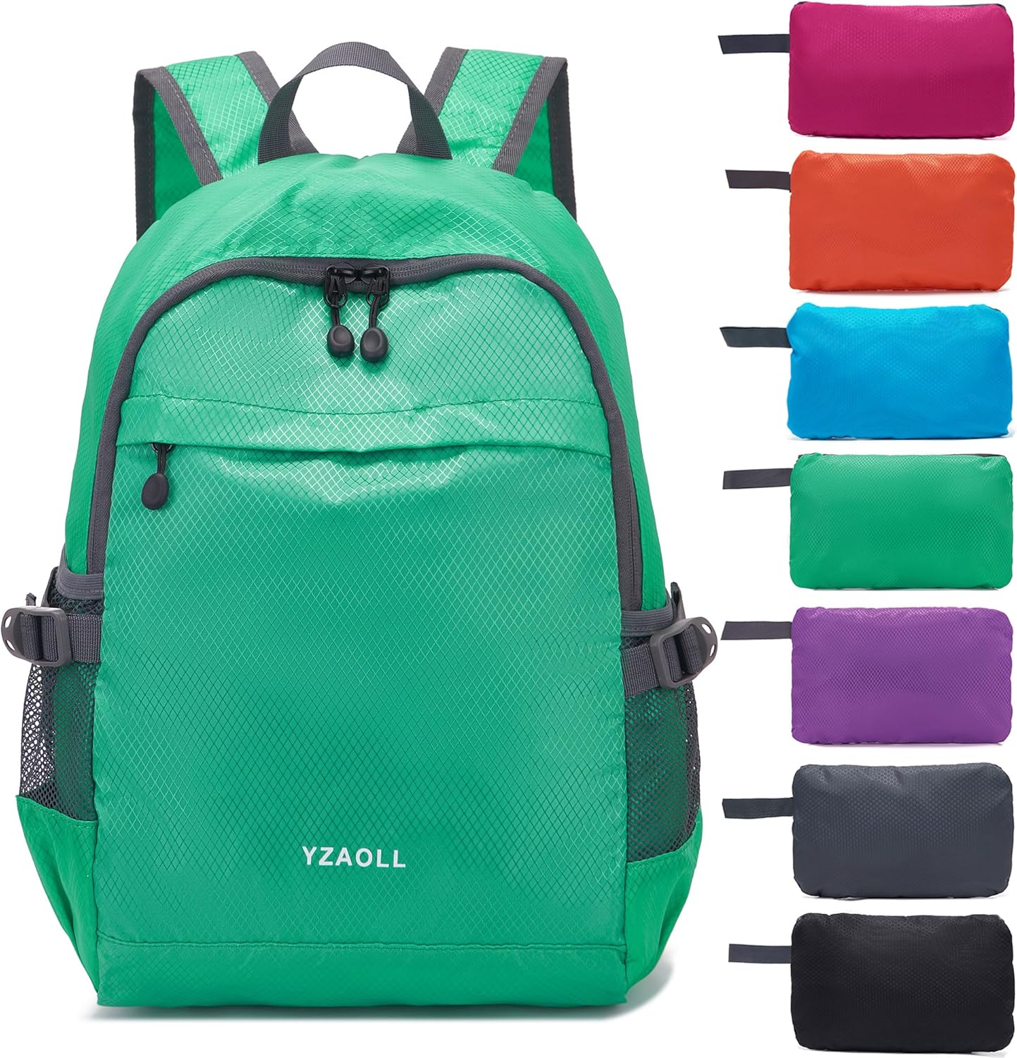 YZAOLL Small Lightweight Packable Hiking Backpack, 20L Hiking Backpack Day Pack for Women Men Travel Camping Vacation,Qing