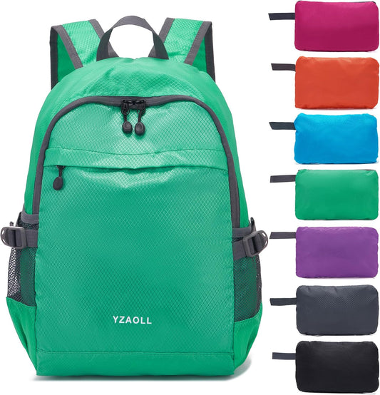 YZAOLL Small Lightweight Packable Hiking Backpack, 20L Hiking Backpack Day Pack for Women Men Travel Camping Vacation,Qing
