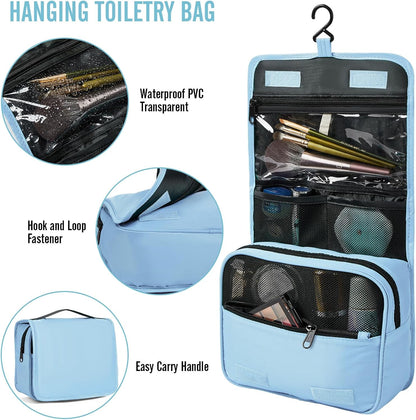 Veken 8 Set Packing Cubes for Travel Essentials, Suitcase Organizer Bags in 4 Sizes, Carry-On Luggage Accessories with Large Laundry & Hanging Toiletry Bag, Must-Have for Airplane, Road Trip & Camping