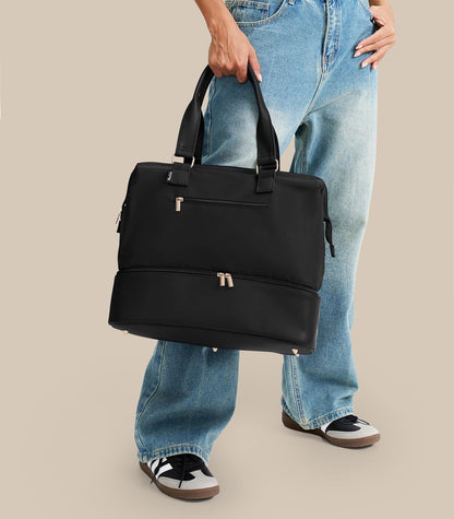 Weekender Bags for Women, Large Travel Duffel Bag with Shoes Compartment, Carry On Overnight Tote Bags with Toiletry Bags, Hospital Bags for Labor and Delivery