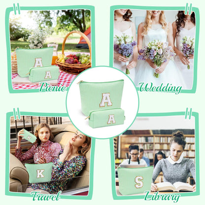 YOOLIFE Gifts for Girls & Women, Teen & Birthday Gifts, Personalized Initial Makeup Bag