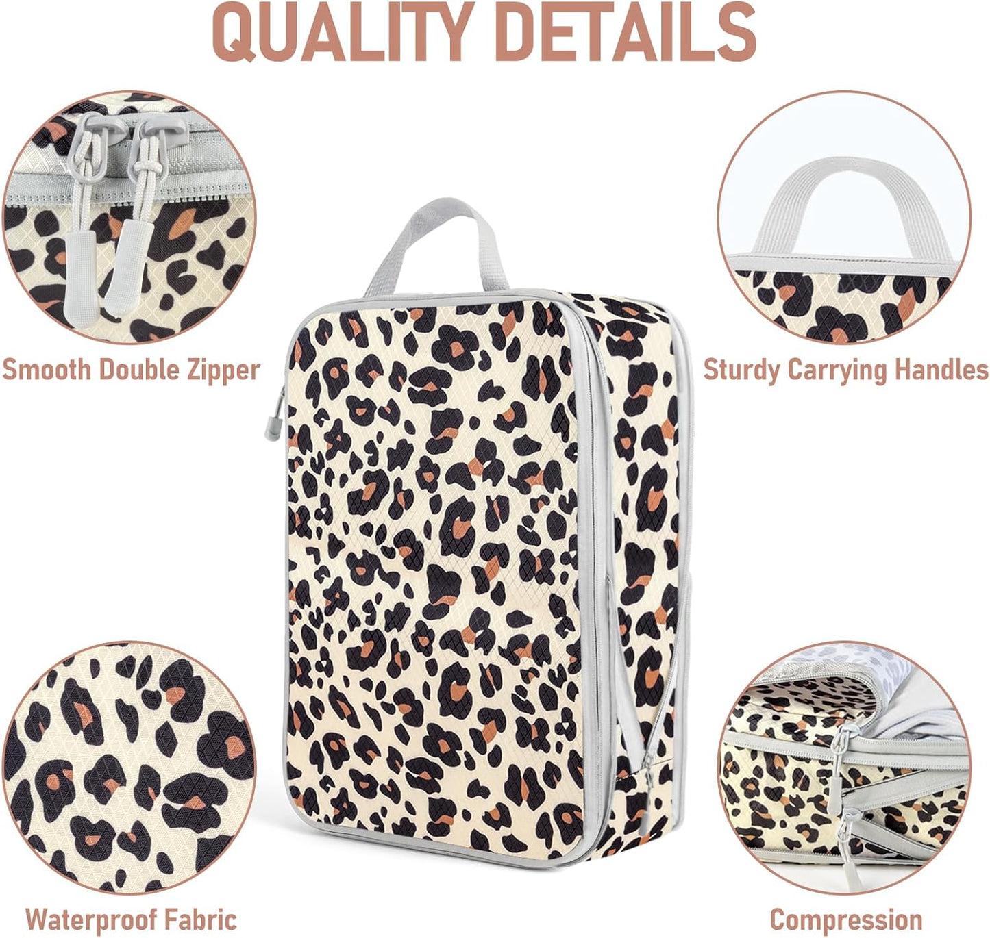 4-Piece Packing Cube Set - Lightweight Luggage Organizers for Travel, Vacation and Suitcases - Durable Accessories with Compression