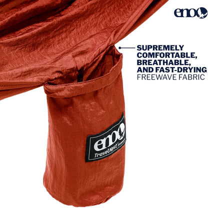 ENO TravelNest Hammock & Straps Combo - Portable Hiking and Camping Hammock with Straps Included - Travel Hammock for Camping, Hiking, Backpacking, a Festival, or The Beach + Straps Combo - Canyon