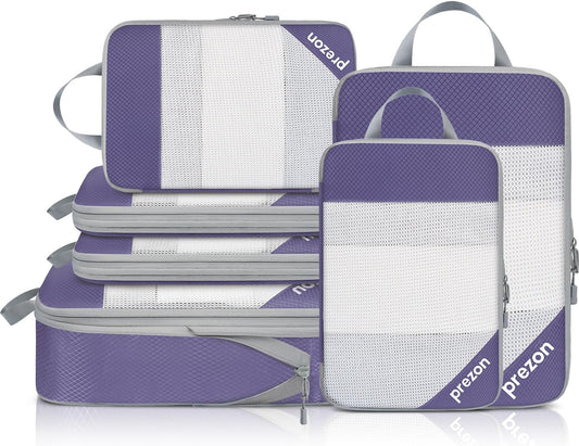 8 Set/6 Set/4 Set Compression Packing Cubes for Travel, Lightweight Vacation Travel Essentials, Travel Accessories for Suitcase Organizer Bags Set, Durable Luggage Organizer