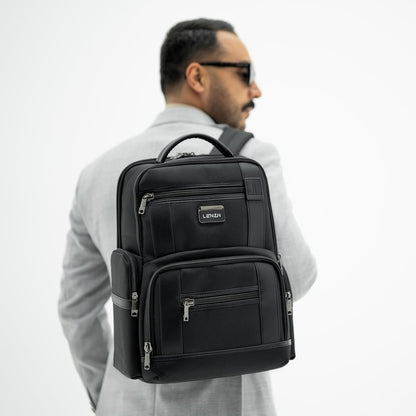 Laptop Business Backpack for Men & Women, Work Backpack Fits 15.6 Inch, Premium Qulity Travel Bag with USB Charging Port, Water-Resistant, Durable Nylon, Computer Bookbag with Multiple Pockets