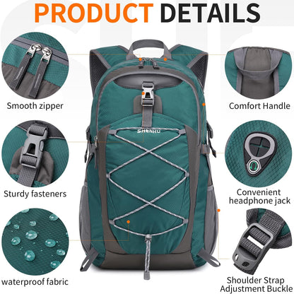 40L Hiking Backpack Lightweight Daypack Waterproof Travel Camping Backpack for Men Women Sport Packable