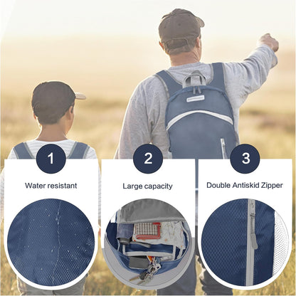 35L Foldable Waterproof Backpack For Outdoor Sports Travel Inside Wet Clothes Compartment Packable For Multiple