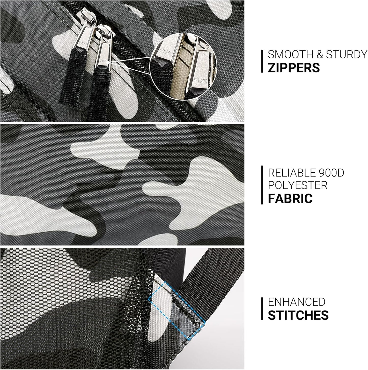 ZORFIN 26L Backpack for College, and Travel: Water Resistant Bookbag - Camo Black