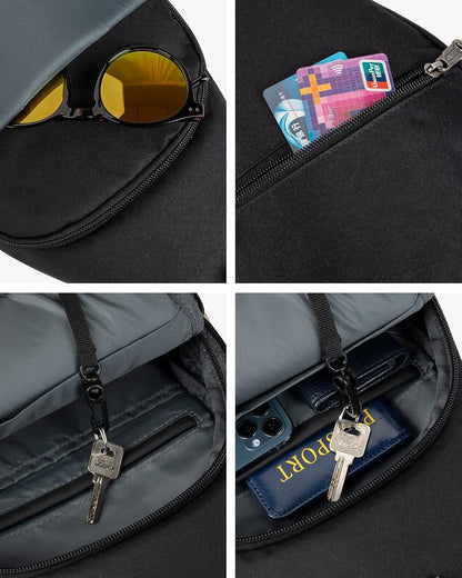 WATERFLY Small Crossbody Sling Backpack Anti Theft Backpack for Traveling Chest Shoulder Bag