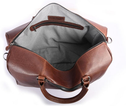 Leather Duffel Bag for Men & Women Travel, Weekend, Overnight, Gym Bag