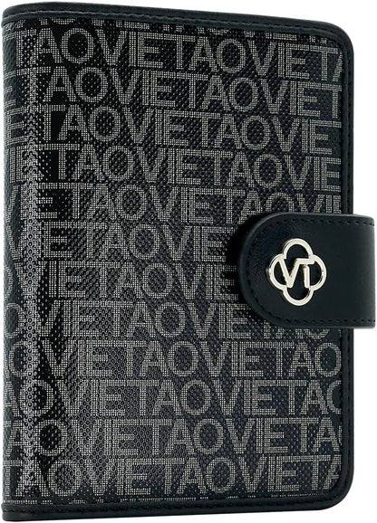 Passport Holder Wallet Bag with AirTag Holder, Card Slots Passport Solt Ticket Cash Solt, Photo Solt Sim Card Pen Slot.Black