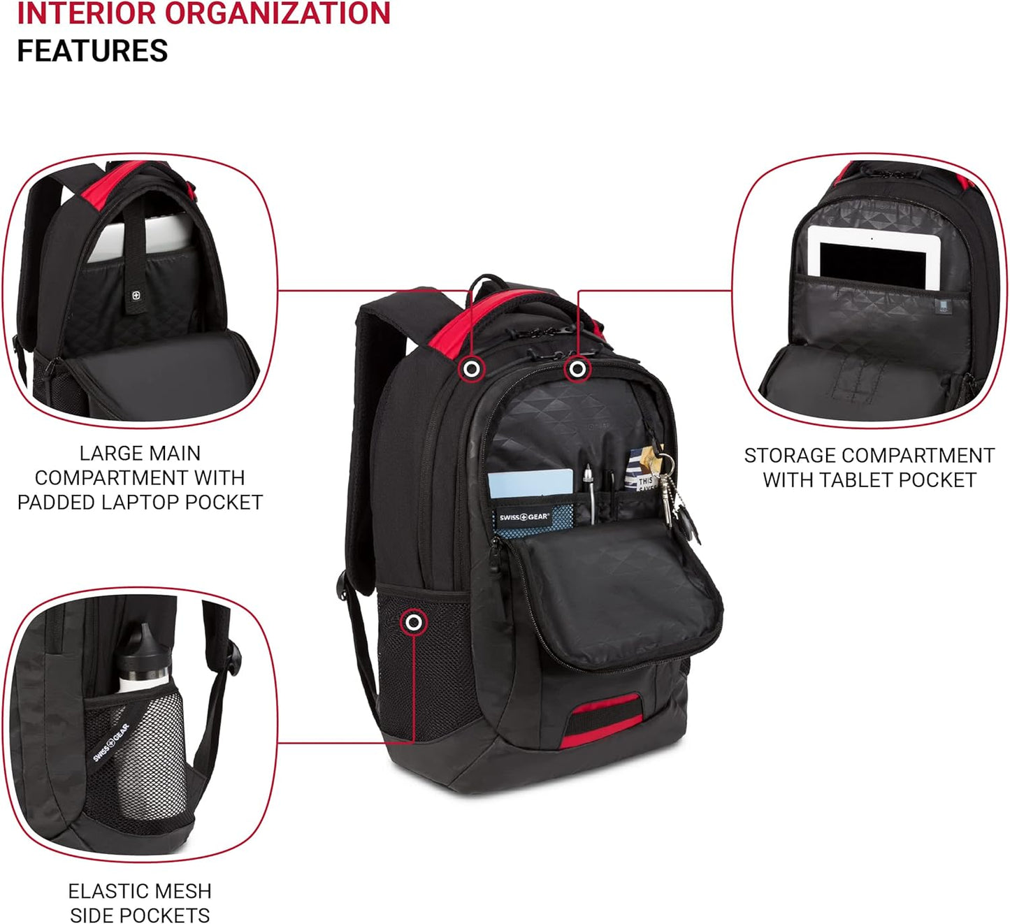 SwissGear Cecil 5505 Laptop Backpack, Camo Noir, 18-Inch