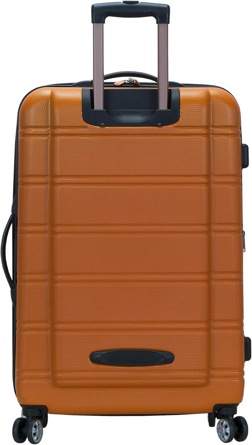 Rockland Melbourne Hardside Expandable Luggage with Spinner Wheels, Orange, 2 Piece (20/28)