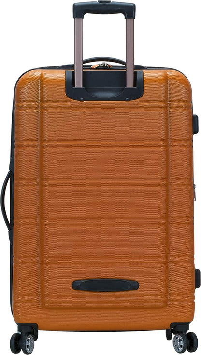 Rockland Melbourne Hardside Expandable Luggage with Spinner Wheels, Orange, 2 Piece (20/28)