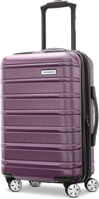 Samsonite Omni 2 Carry-On Hardside Luggage with 360° Spinner Wheels - Scratch Resistant Hardshell - TSA, Airline-Approved - Expandable Polycarbonate Shell for Lightweight Travel - Purple