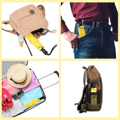 GAOYAING Compact Automatic Travel Umbrella with Case, Mini Small Folding Sun UV, Pocket Purse Umbrella