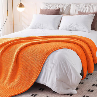 L'AGRATY Knitted Weighted Blanket - 60"x80" 15lbs Cooling Chunky Knit Heavy Blanket for Adults Braided Crochet Throw Thick Cable Yarn Knit Decorative No Beads Evenly Weighted Machine Washable