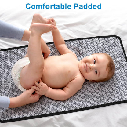 Accmor Portable Diaper Changing Pad, Waterproof Baby Changing Mat, Foldable Portable Travel Changing Pads for Baby, Black