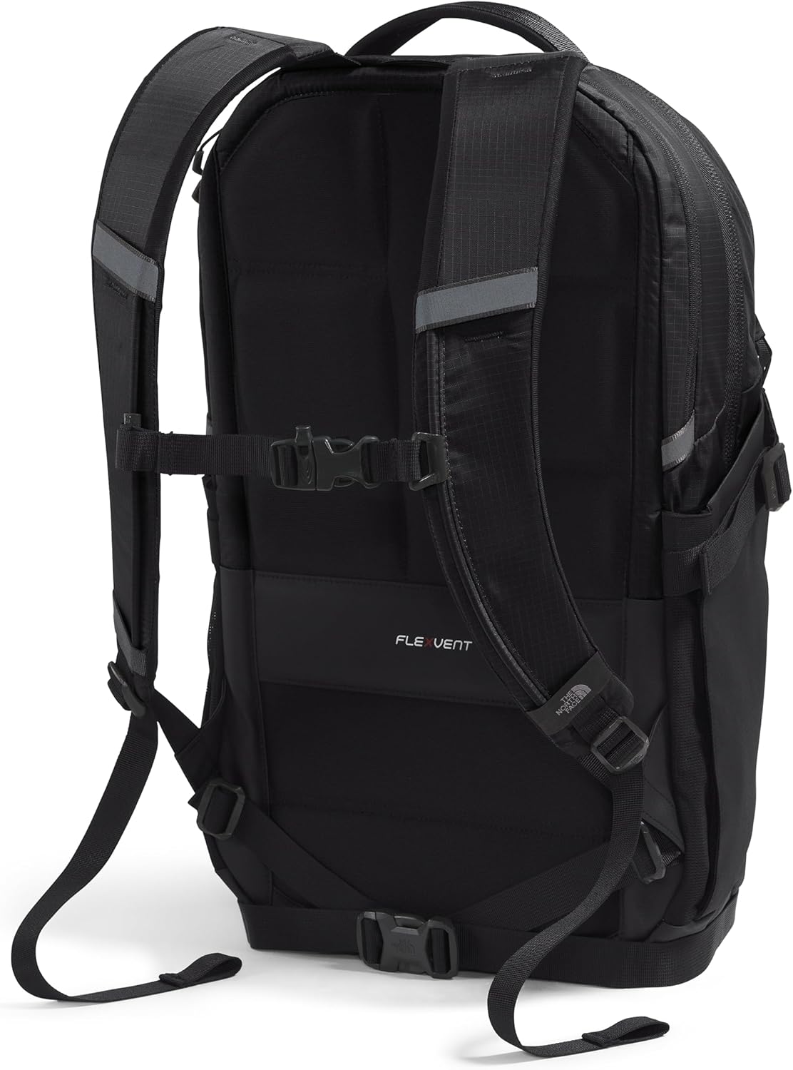 THE NORTH FACE Recon Everyday Laptop Backpack | Daypack with Water Repellent Finish, 16" Laptop Sleeve, 2 Water Bottle Pockets, TNF Black/TNF Black-NPF, One Size