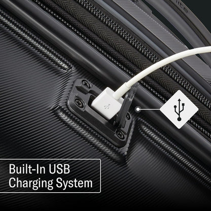 Samsonite Omni 2 Carry-On Hardside Luggage with 360° Spinner Wheels - Scratch Resistant Hardshell - TSA, Airline-Approved - Expandable Polycarbonate Shell for Lightweight Travel - Artic Silver