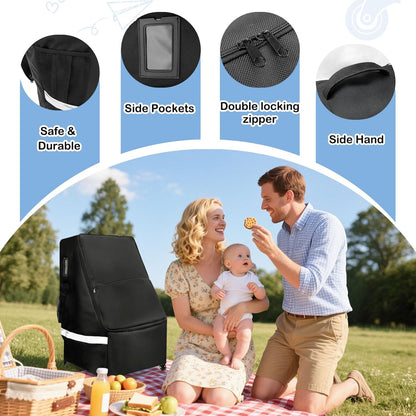 Upgrade Car Seat Travel Bag for Airplane With Wheels, Carseat Travel Bag for Airplane, Car Seat Travel Bag With Wheels, Wheeled CarSeat Travel Bag For Graco for Heavy-Duty Protection for Air Travel