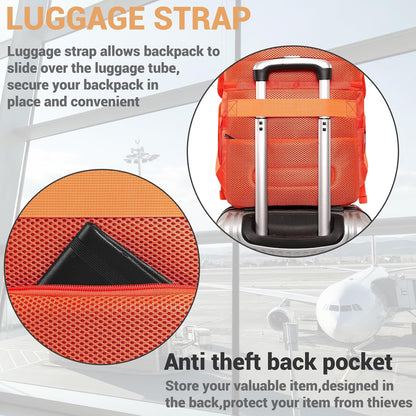 Insulated Cooler Backpack,Double Deck Leakproof Cooler Bag,Insulated Backpack Cooler Lunch Backpack for Men Women