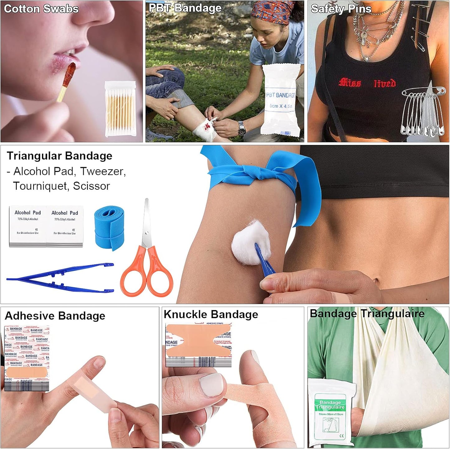 Emergency Survival Kit and First Aid Kit, 142Pcs Professional Survival Gear and Supplies Equipment with Molle Pouch, Gift for Christmas Men Dad Husband Camping Hiking Hunting Outdoor Adventure