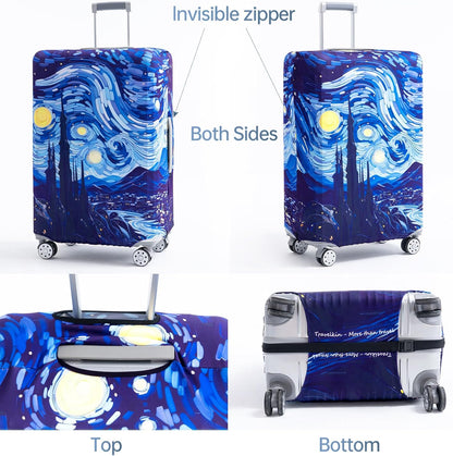 Travelkin Luggage Covers For Suitcase Tsa Approved,Suitcase Cover Protector Fit 18-32 Inch Luggage (Galaxy, L)