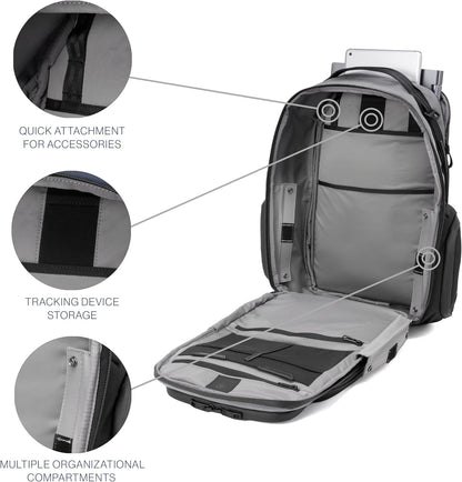 Travelpro Altitude Large Expandable Travel Laptop Backpack 30-36L, 16 Inch Laptop, Water Resistant, Work, Business, Men and Women, Falcon Grey