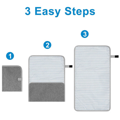 Accmor Portable Diaper Changing Pad, Waterproof Baby Changing Mat, Foldable Portable Travel Changing Pads for Baby, Grey