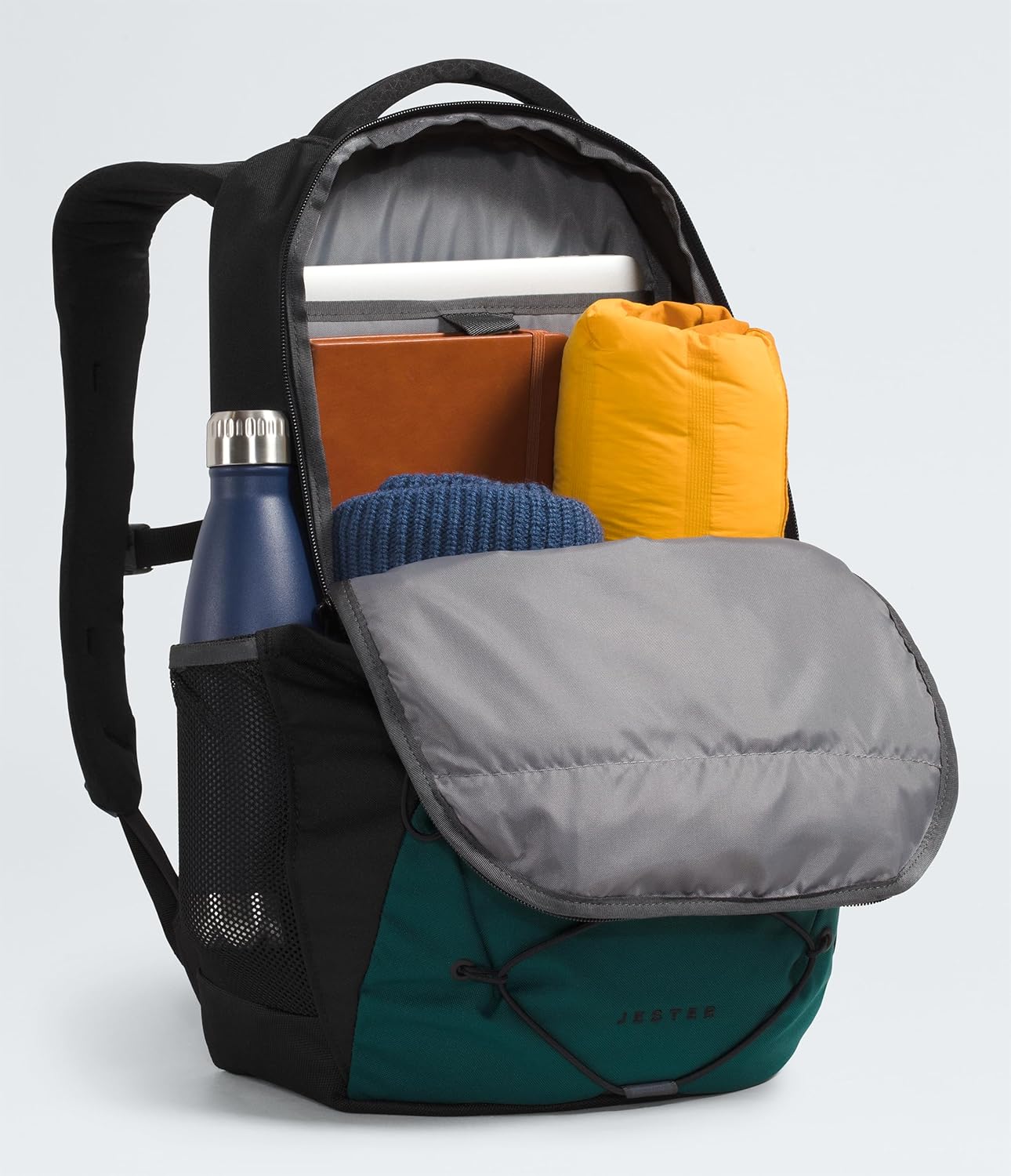 The North Face Jester Everyday Laptop Backpack - PFAS Free, Deep Nori/TNF Black, One Size