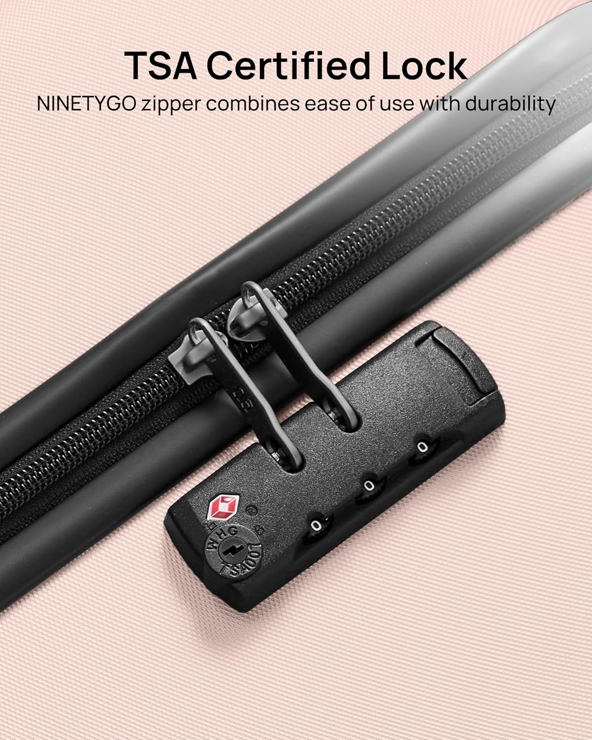 Carry On Suitcase, Checked Trunk Luggage with Double Spinner Wheels, Anti-Burst Zipper, Hard Case PC Suitcase Lightweight Travel Luggage, TSA Approved (09-Baby Pink (Danube), Checked 28-Inch)