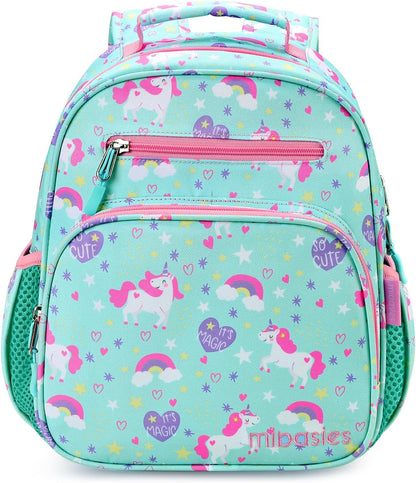 mibasies Toddler Backpack for Girls 2-4: Cute Kids Backpacks for Girls - Preschool Kindergarten Backpack - Magical Unicorn