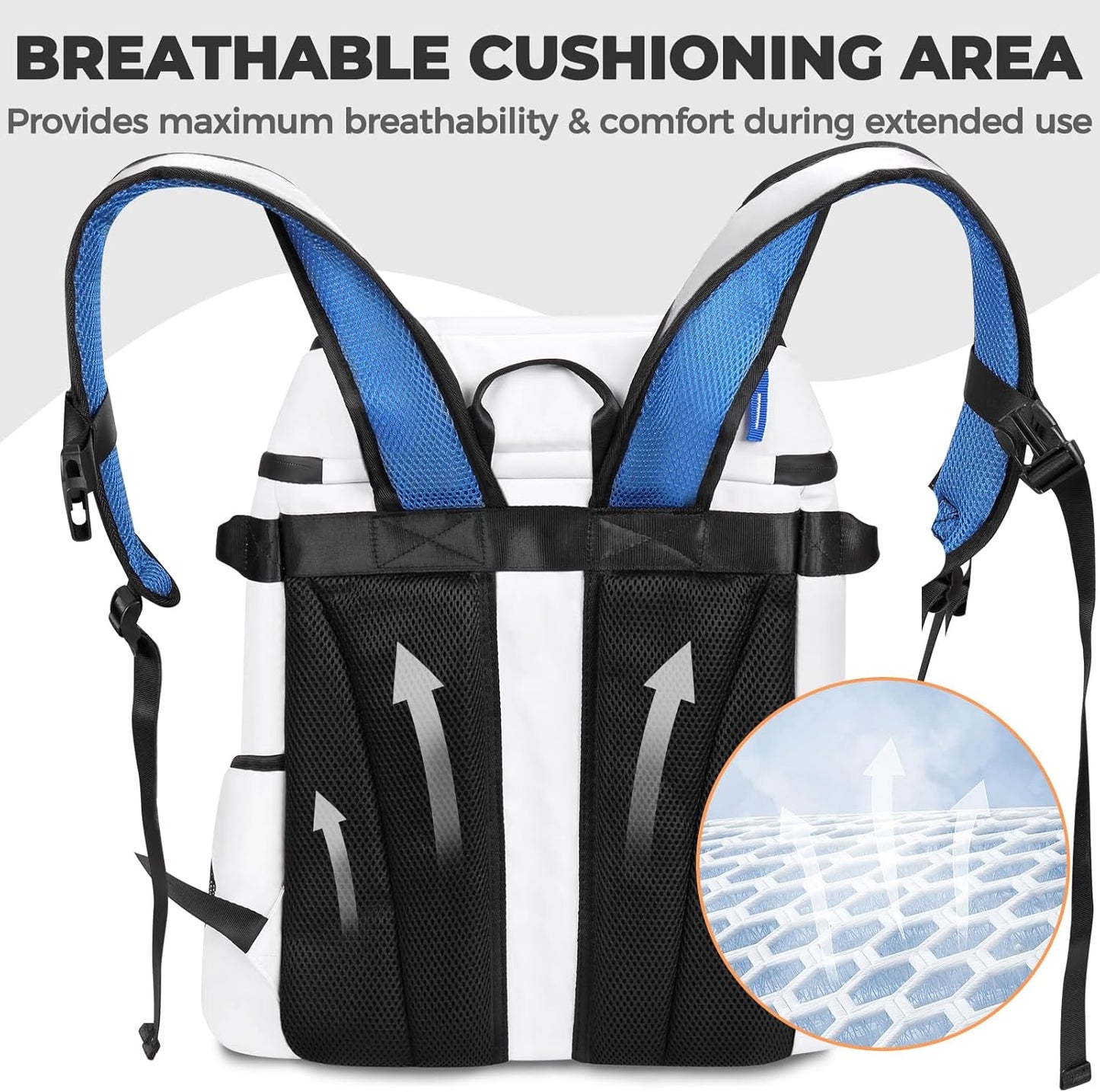 Heytrip Backpack Cooler 36/54 Cans Insulated Waterproof Cooler Bag for 20 Hours Cold Retention, Leak-Proof Camping Cooler with Multi-Compartments