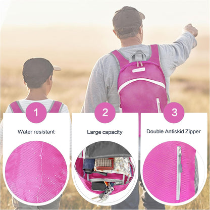 35L Foldable Waterproof Backpack For Outdoor Sports Travel Inside Wet Clothes Compartment Packable For Multiple