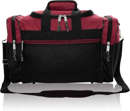 DALIX 17" Blank Duffle Bag Duffel Bag Travel Size Sports Durable Gym Bag