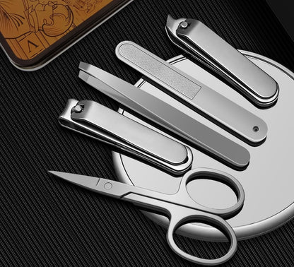 Konovo 5-Piece Nail Clippers Set，Stainless Steel Manicure Kit, Nail Grooming Travel Kit, Ail Clippers for Men, Toenail Clippers or Nail Cutter, Fingernail Clippers For Women, Manicure and Pedicure Kit