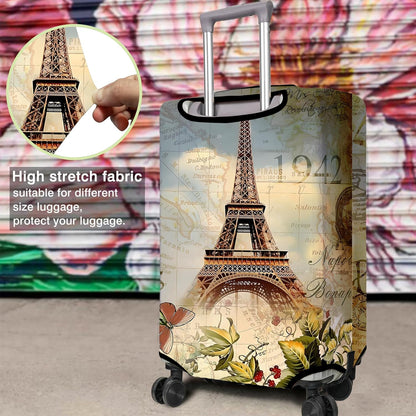 Travel Luggage Cover Suitcase Protector Fits 18-32 Inch Wheel Covers PatternedTravel Related Items Flower Luggage Protector Elastic S