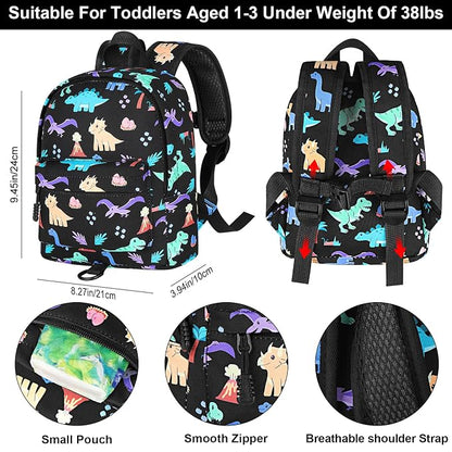 Accmor Toddler Backpack with Leash, Cute Dinosaur Kids Backpack + Anti Lost - Image 2