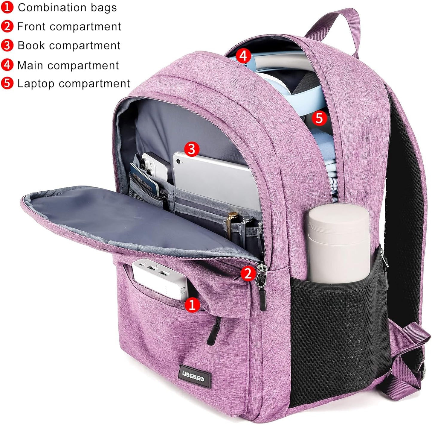 School Backpack for Teen Girls, Cute College Backpacks for Women Students Aesthetic Bookbag Large 15.6 Inch Laptop Bag Middle School Back Pack, Pink