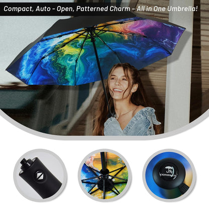 SY COMPACT Travel Umbrella Windproof Automatic Umbrellas Small Compact UV Sun Protection Factory Outlet Umbrella