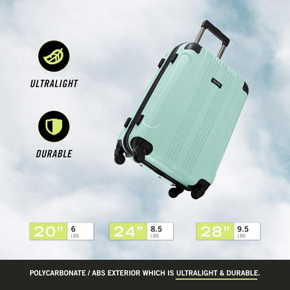 Kenneth Cole REACTION Out of Bounds, Mint Blue, 20-Inch Carry On