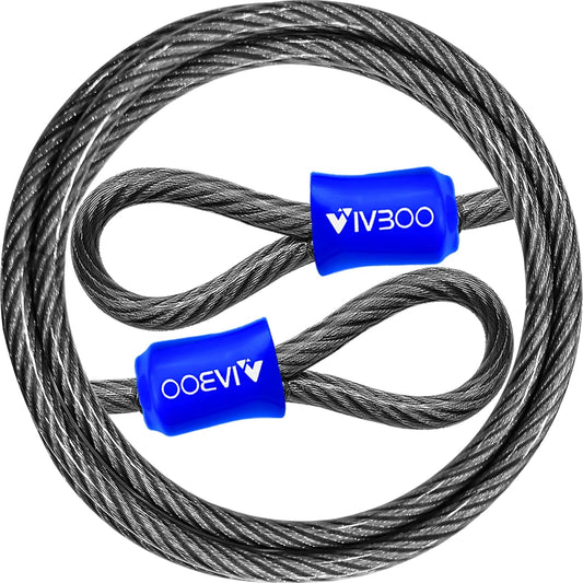 1/2Inch Heavy-Duty Security Cable Lock with Loops 4FT/6FT/8FT/10FT Bike Lock Cable Steel Cable Chain Locks for Outside