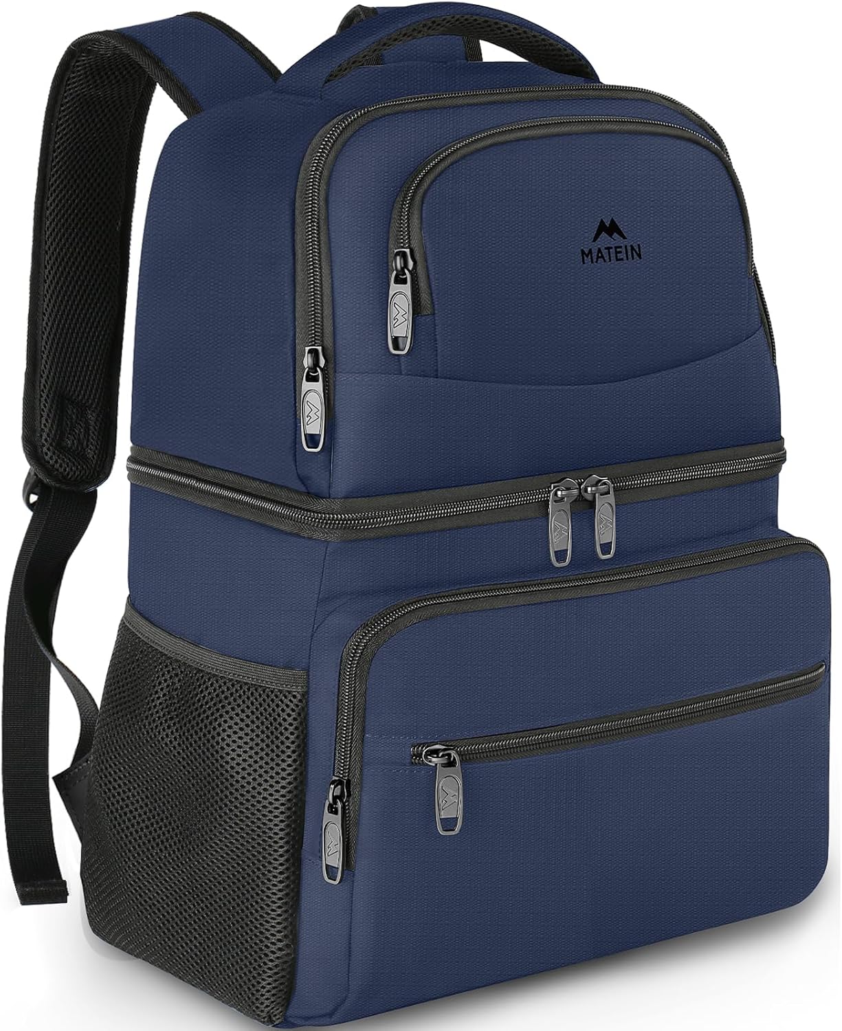 MATEIN Cooler Backpack, 26 Cans Insulated Lunch Backpack for Men Women, Leakproof Double Layer Lunch Cooler Bag Lightweight Soft Lunch Backpack with Cooler Compartment, Beach Camping Hiking Beer Gifts