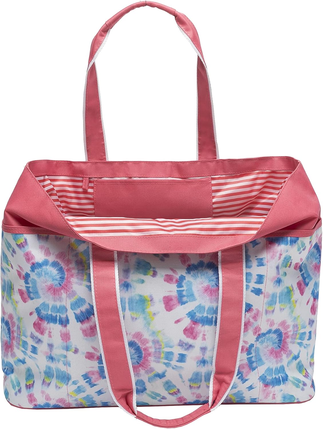 geckobrands Oversized Beach Tote – Large and Stylish Beach Bag with 4 Exterior Pockets and Zippered Internal Compartment