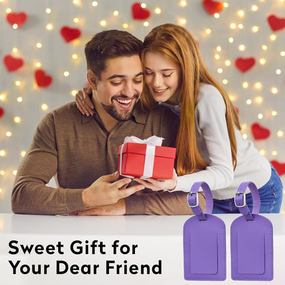 Luggage Tags for Suitcase Travel Bag Labels Privacy Protection Luggage Tag for Baggage PVC Baggage ID Label Tags Yellow+Purple